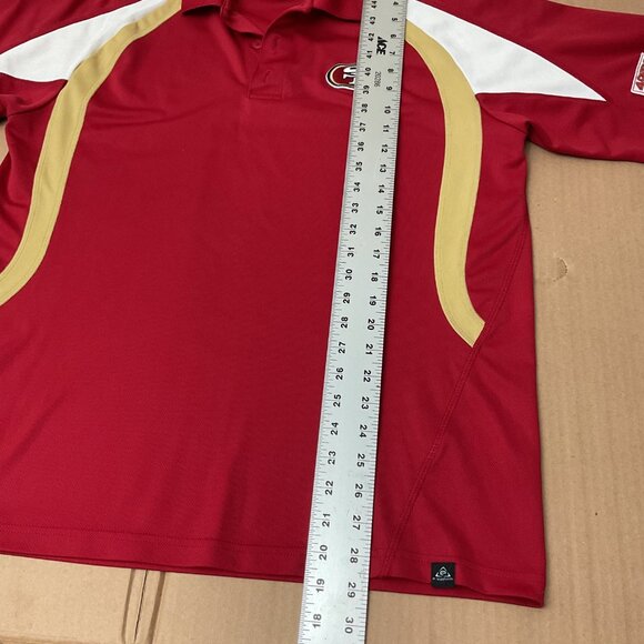 NFL Team Apparel San Francisco 49ers Red Polo Shirt With Embroidered Logo Size L - Picture 7 of 8